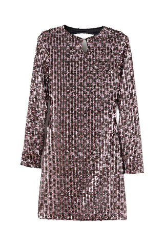 Robe courte à paillettes - Rose