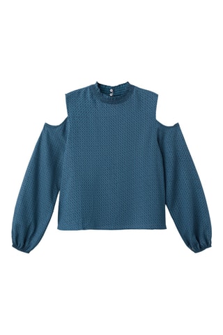 Robe imprimée cut-out - Bleu marine