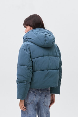 Anorak matelassé effet ciré - Bleu
