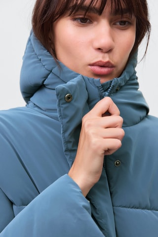 Anorak matelassé effet ciré - Bleu