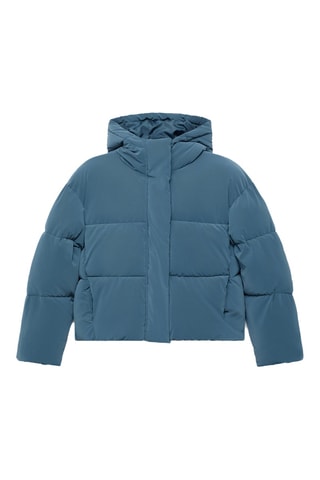 Anorak matelassé effet ciré - Bleu