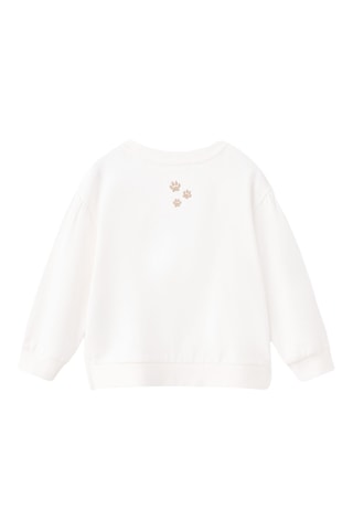 Sweat brodé lion - Blanc