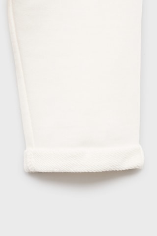Pantalon coton boutonné - Blanc