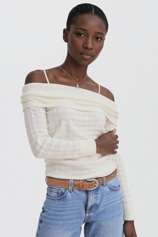 Pull bustier - Blanc