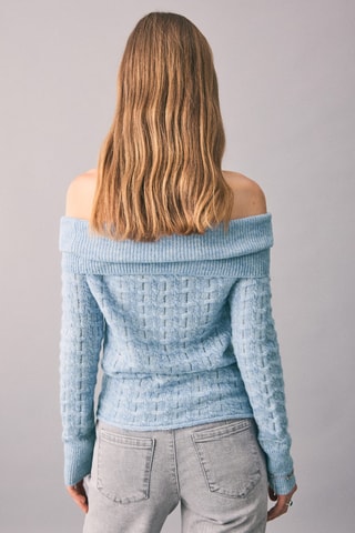 Pull bustier - Bleu