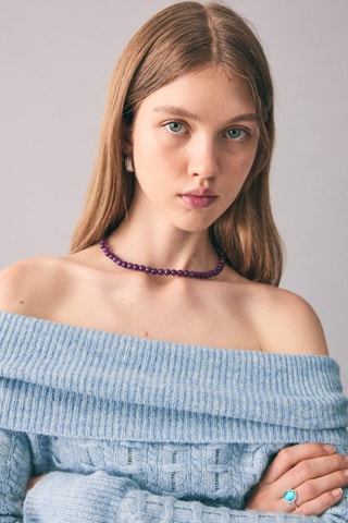 Pull bustier - Bleu