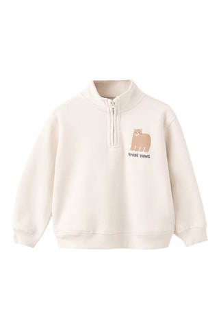 Sweat-shirt imprimé ours - Gris