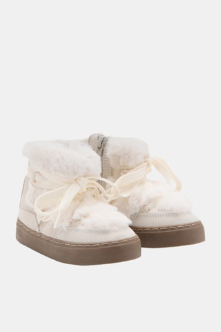 Bottines détails cuir - Beige