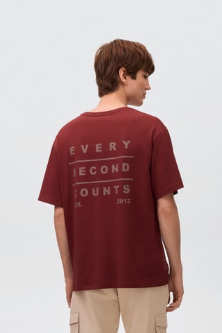 T-shirt en coton imprimé - Rouge
