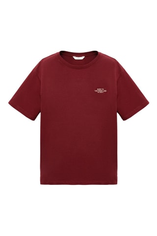 T-shirt en coton imprimé - Rouge