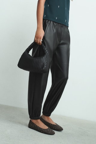 Pantalon jogger polyester - Noir