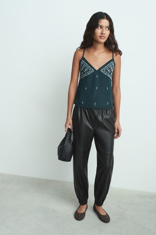 Pantalon jogger polyester - Noir