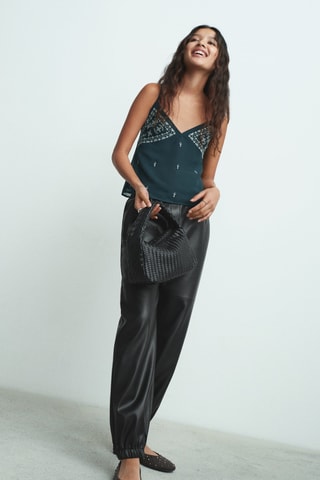 Pantalon jogger polyester - Noir