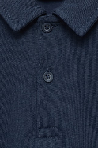 Polo uni coton - Bleu foncé