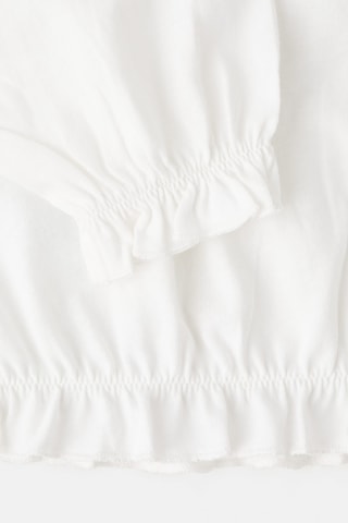 T-shirt coton lion brodé - Blanc
