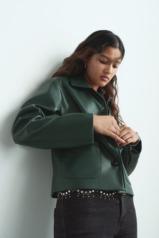 Veste en similicuir - Vert