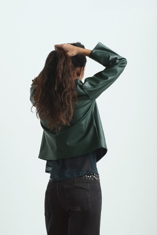 Veste en similicuir - Vert