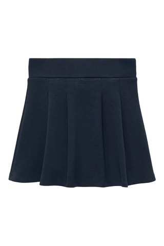 Jupe courte en coton - Bleu marine