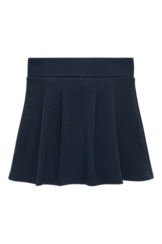 Jupe courte en coton - Bleu marine