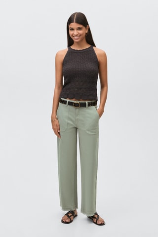 Jupe-culotte poches - Vert clair