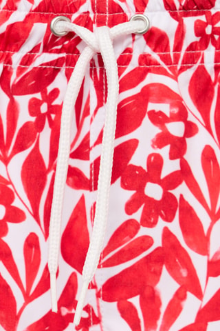 Maillot de bain cordon imprimé - Rouge