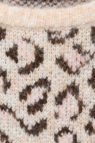 Pull en maille léopard - Beige