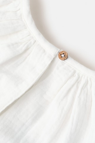 Blouse brodée en coton - Écru