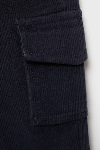 Pantalon cargo velours côtelé - Bleu marine