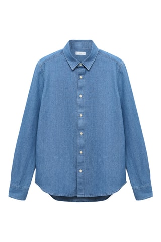 Chemise denim coton - Bleu