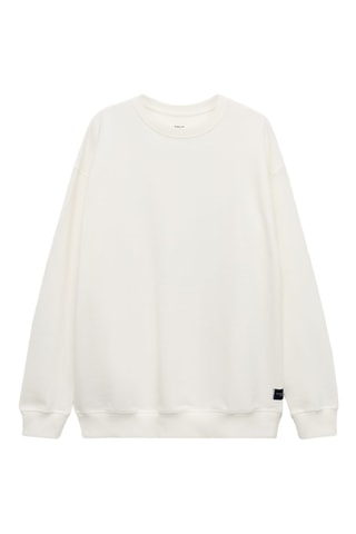 Sweat-shirt basique coton - Blanc