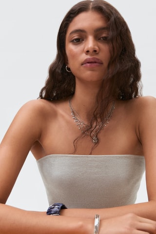 Top bustier maille - Vert