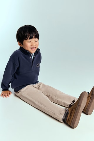 Pantalon coton velours côtelé - Beige