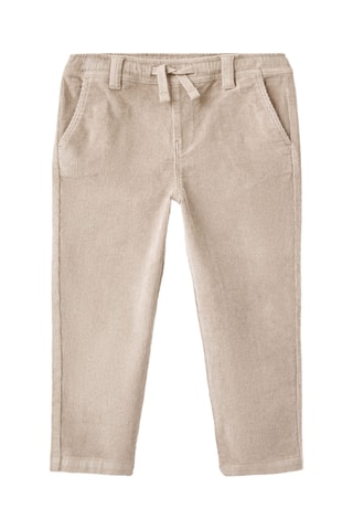 Pantalon coton velours côtelé - Beige