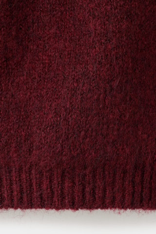 Pull-over maille imprimé rennes - Rouge
