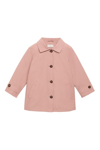 Trench en coton à boutons - Rose clair