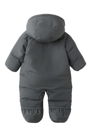 Combi-pilote matelassée capuche fausse fourrure - Anthracite