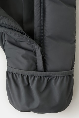 Combi-pilote matelassée capuche fausse fourrure - Anthracite