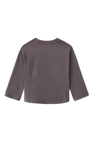 T-shirt à rayures en coton - Marron