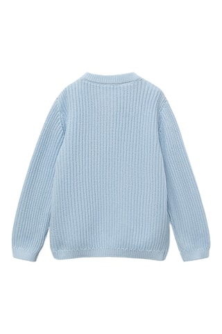 Pull-over maille coton - Bleu