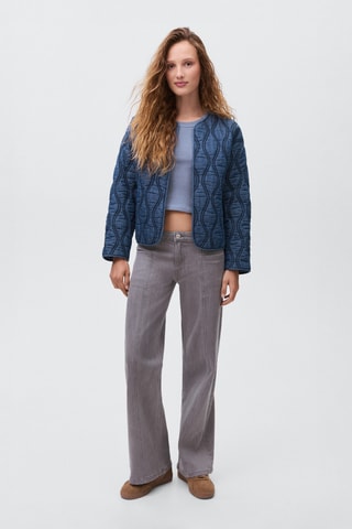 Blouson matelassé denim - Bleu marine