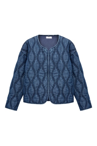 Blouson matelassé denim - Bleu marine