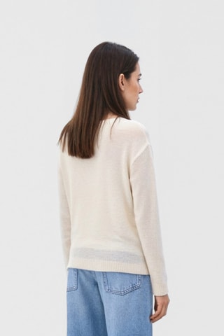 Pull en maille ajourée - Blanc