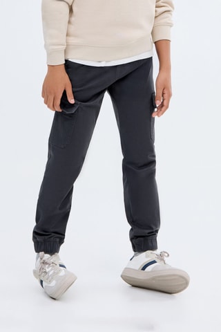 Pantalon cargo coton - Bleu marine