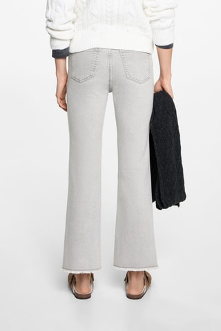 Jean flare crop - Gris
