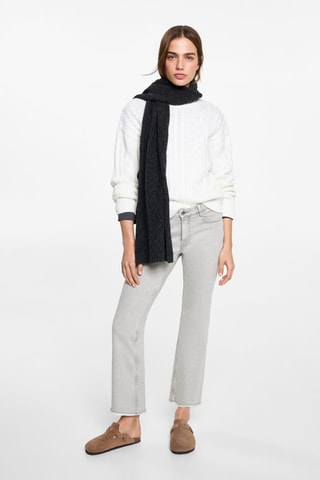 Jean flare crop - Gris