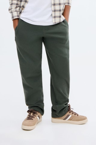 Jogging coton cordon - Kaki