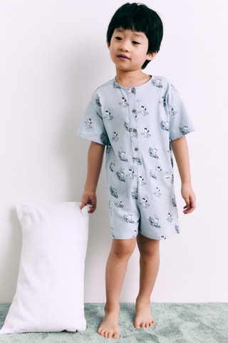 Pyjama court Snoopy - Bleu