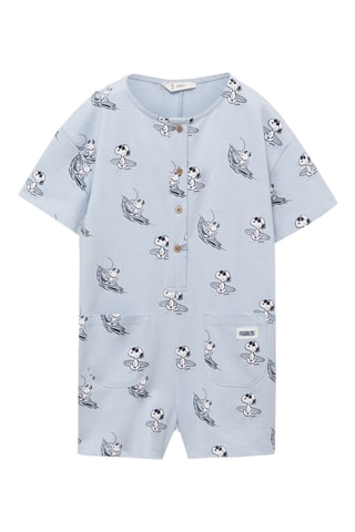 Pyjama court Snoopy - Bleu