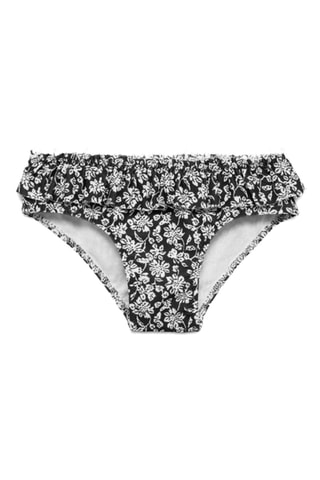 Culotte bikini imprimée - Noir
