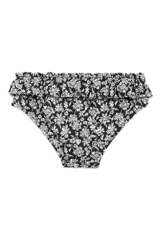 Culotte bikini imprimée - Noir